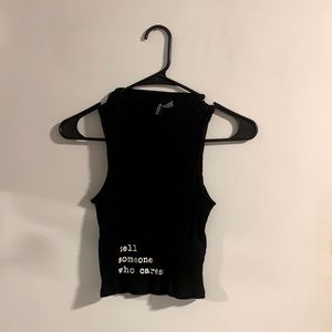 Mock turtle neck tank